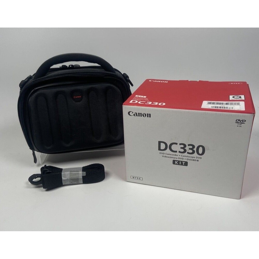 Canon DC330 DVD Camcorder Kit NTSC MegaPixel DIGIC DV II Carrying Case New